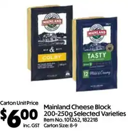 Campbells Wholesale Mainland Cheese Block offer