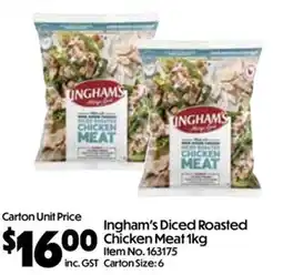 Campbells Wholesale Ingham's Diced Roasted Chicken Meat offer
