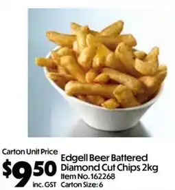 Campbells Wholesale Edgell Beer Battered Diamond Cut Chips offer