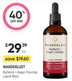 Healthy Life Wanderlust Barberry+ Sugar Cravings Liquid offer