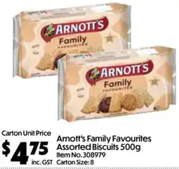 Campbells Wholesale Arnott's Family Favourites Assorted Biscuits offer