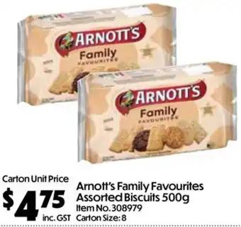 Campbells Wholesale Arnott's Family Favourites Assorted Biscuits offer