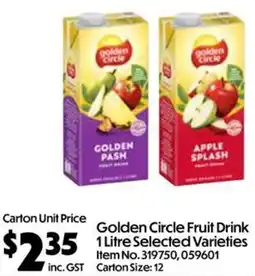 Campbells Wholesale Golden Circle Fruit Drink offer