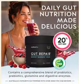 Healthy Life myBrainCo. daily gut nutrition offer