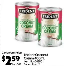 Campbells Wholesale Trident Coconut Cream offer
