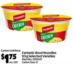 Campbells Wholesale Fantastic Bowl Noodles offer