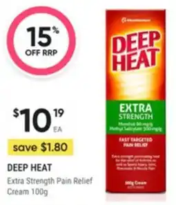 Healthy Life DEEP HEAT Extra Strength Pain Relief Cream offer
