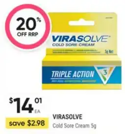 Healthy Life VIRASOLVE Cold Sore Cream offer