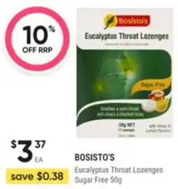 Healthy Life Bosisto's Eucalyptus Throat Lozenges Sugar Free offer