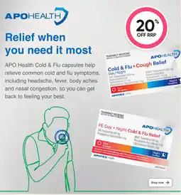 Healthy Life APO Health Cold & Flu capsules offer