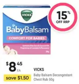 Healthy Life VICKS Baby Balsam Decongestant Chest Rub offer
