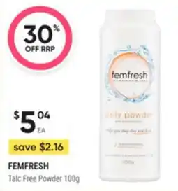 Healthy Life FEMFRESH Talc Free Powder offer