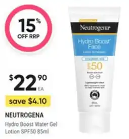 Healthy Life Neutrogena Hydro Boost Water Gel Lotion SPF50 offer