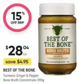 Healthy Life BEST OF THE BONE Turmeric Ginger & Pepper Bone Broth Concentrate offer