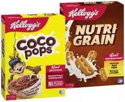 IGA Kellogg’s Nutri‑Grain 470g, Coco Pops 535g or Special K Original 500g offer