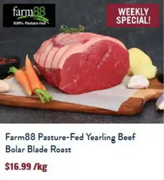 Tasman Butchers Farm88 Pasture-Fed Yearling Beef Bolar Blade Roast offer