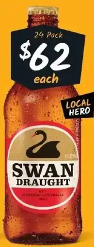 IGA Liquor Swan Draught Stubbies offer