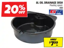 Autobarn oil drainage dish offer