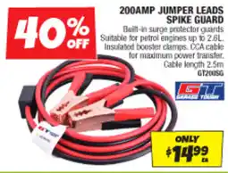 Autobarn 200amp jumper leads spike guard offer
