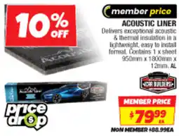 Autobarn Acoustic liner offer