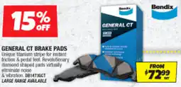 Autobarn General CT brake pads offer