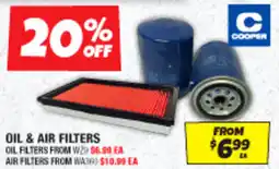 Autobarn Oil & air filters offer