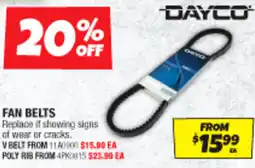 Autobarn Fan belts offer