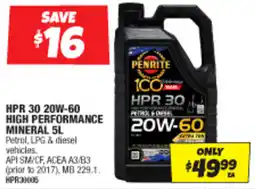 Autobarn HPR 30 20W-60 High performance mineral offer