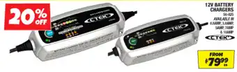 Autobarn 12V battery chargers offer