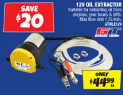 Autobarn 12V oil extractor offer