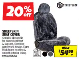 Autobarn Sheepskin seat cover offer