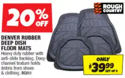 Autobarn Denver rubber deep dish floor mats offer