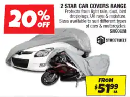 Autobarn 2 star car covers range offer