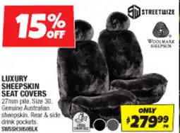 Autobarn Luxury sheepskin seat covers offer