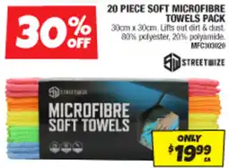 Autobarn 20 piece soft microfibre towels pack offer