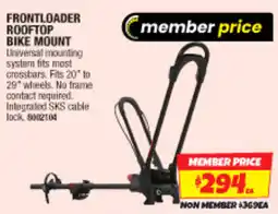 Autobarn Frontloader rooftop bike mount offer