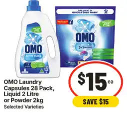 IGA OMO Laundry Capsules , Liquid or Powder offer