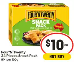 IGA Four'N Twenty 24 Pieces Snack Pack offer