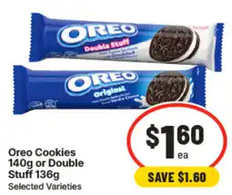 IGA Oreo Cookies 140g or Double Stuff offer