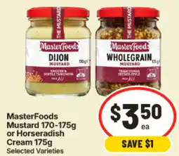 IGA MasterFoods Mustard or Horseradish Cream offer