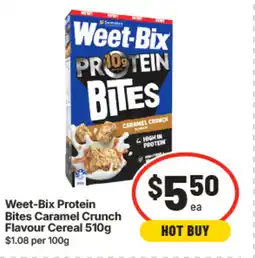 IGA Weet-Bix Protein Bites Caramel Crunch Flavour Cereal offer