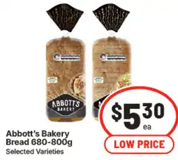 IGA Abbott's Bakery Bread offer