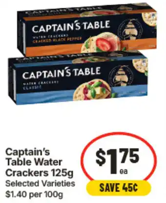 IGA Captain's Table Water Crackers offer