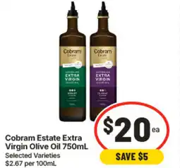 IGA Cobram Estate Extra Virgin Olive Oil offer
