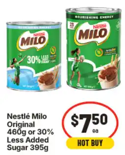 IGA Nestlé Milo Original 460g or 30% Less Added Sugar offer