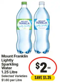 IGA Mount Franklin Lightly Sparkling Water offer