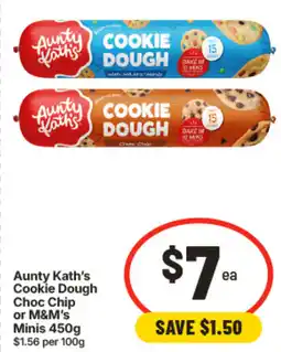 IGA Aunty Kath's Cookie Dough Choc Chip or M&M's Minis offer