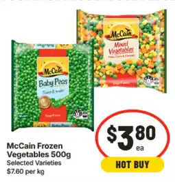 IGA McCain Frozen Vegetables offer