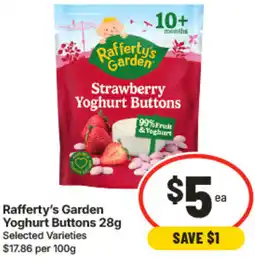 IGA Rafferty's Garden Yoghurt Buttons offer