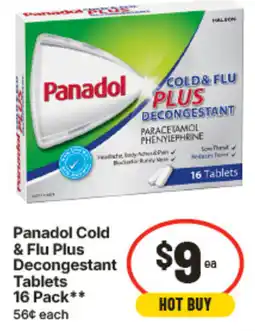 IGA Panadol Cold & Flu Plus Decongestant Tablets offer